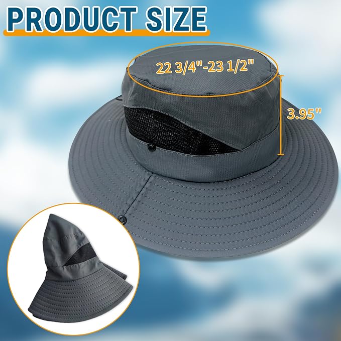 NPQQUAN Ponytail Sun Bucket Hats - Image 6