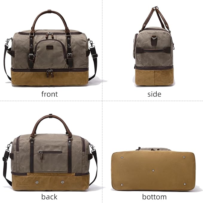 Nerlion Green Large Weekender Overnight Duffel Bag - Image 8