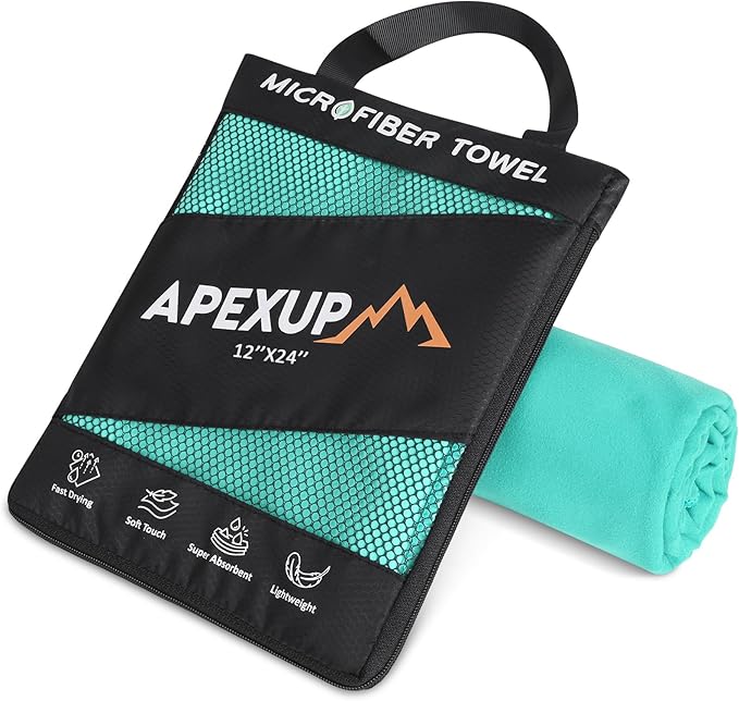 APEXUP Microfiber Travel Towel, Ultra Absorbent Quick Dry Towels, Lightweight by APEXUP