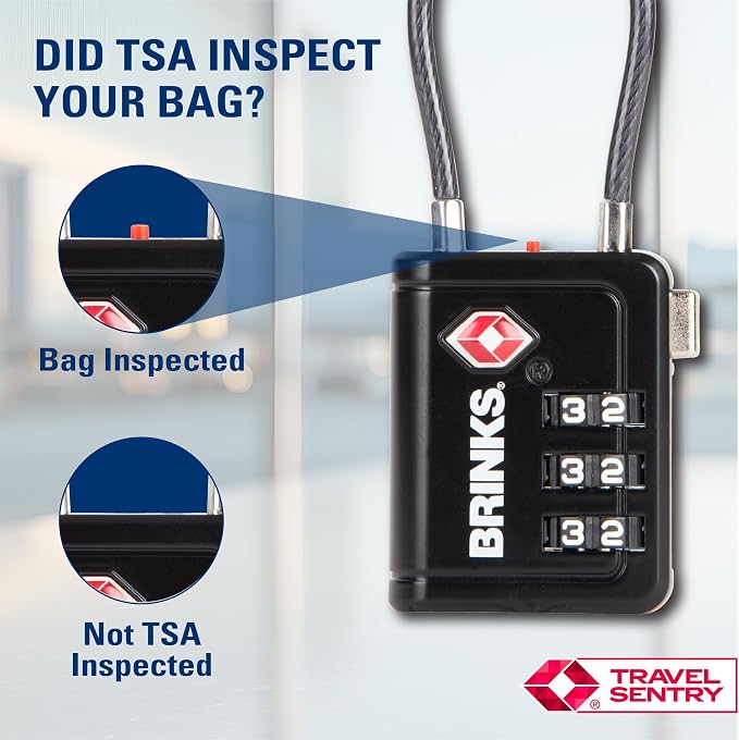 Brinks TSA Accepted Indicator Luggage Lock, 2.5 inch Long Shackle, New More - Image 2