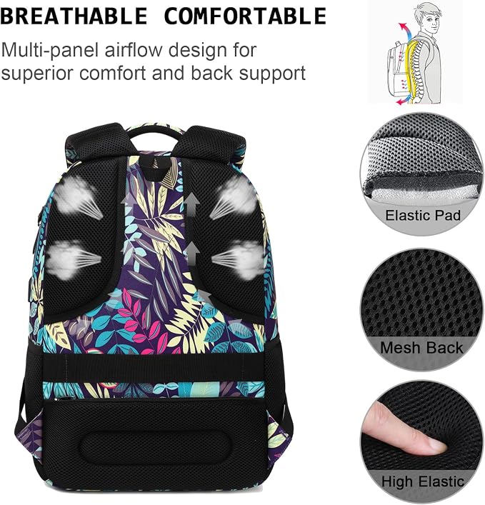Laptop Backpack, Business Travel Anti Theft Slim Durable Laptops Backpack - Image 6
