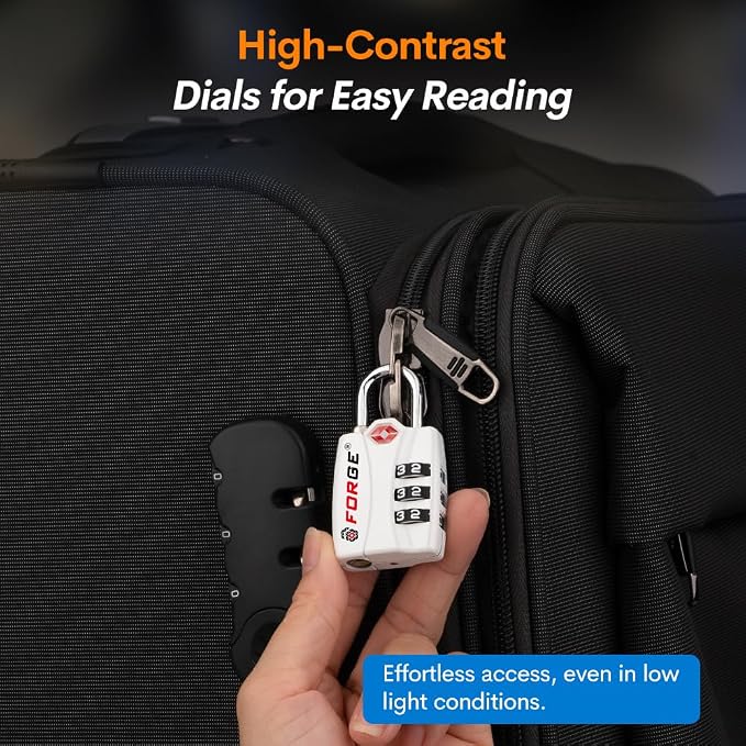 Forge Luggage Locks TSA Approved Locks, Small TSA Locks - Image 6