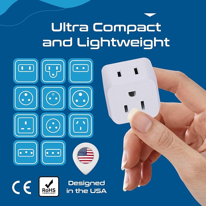 Ceptics World Travel Adapter Set - 2 in 1 USA to Europe - Image 8