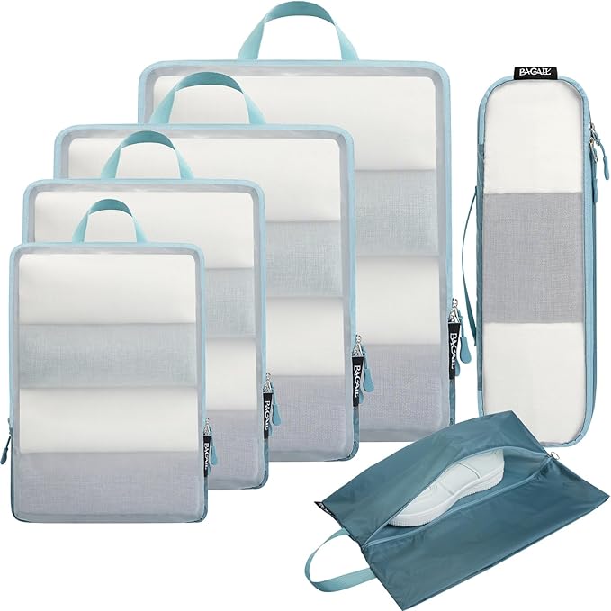 BAGAIL 6 Set Ultralight Compression Packing Cubes Packing Organizer by BAGAIL