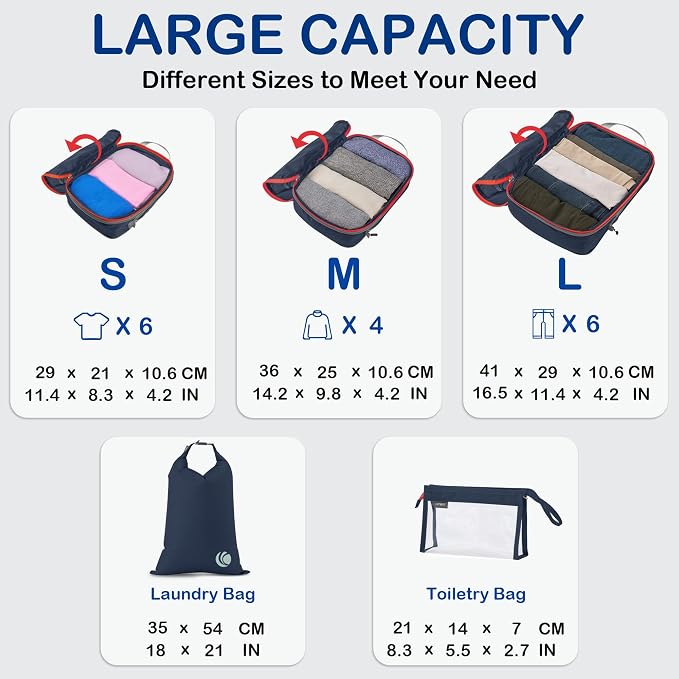 Cipway Compression Packing Cubes, Ultralight Luggage Organizer Bags - Image 5