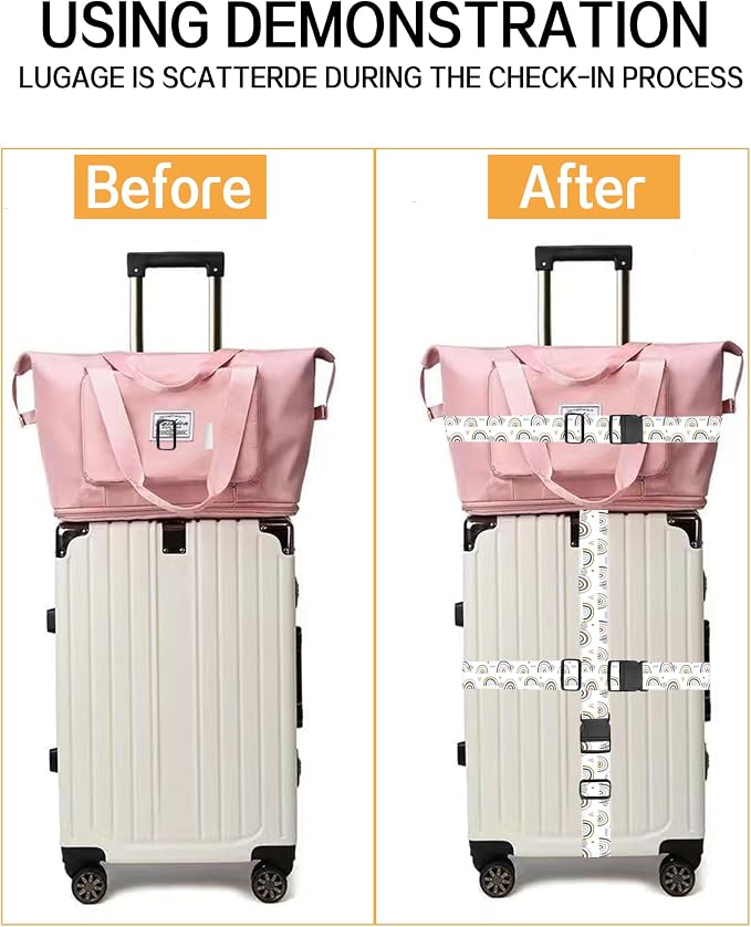 Luggage Straps for Suitcases, Adjustable Travel Belt, Durable Wide Luggage Strap - Image 3