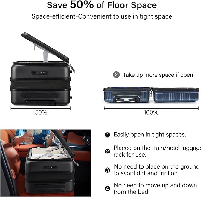 Hanke Hardside Expandable Carry On Luggage, 20 Inch Top Opening Trunk Luggages - Image 7