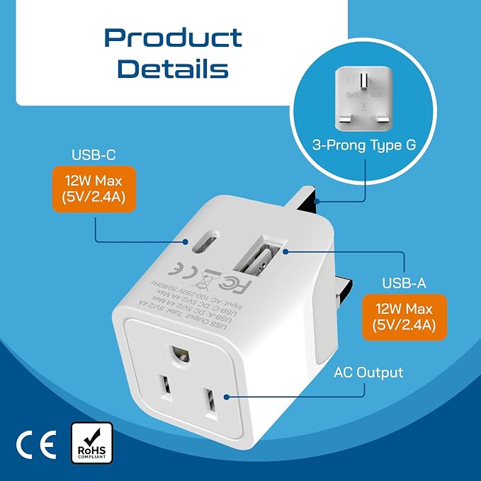 Ceptics UK adapters for travel to London, Hong Kong, Ireland - Image 5