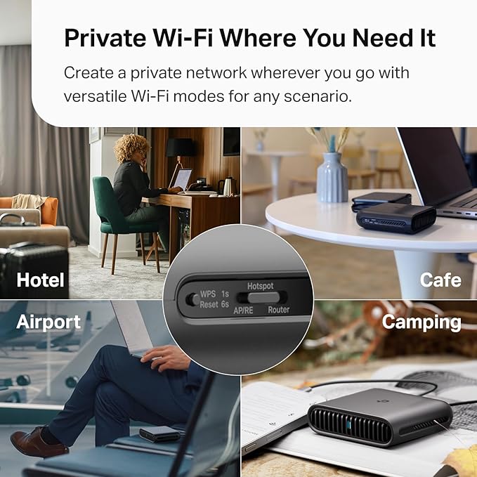 TP-Link Ultra-Portable Wi-Fi 6 AX1500 Travel Router TL-WR1502X | Easy Public - Image 3