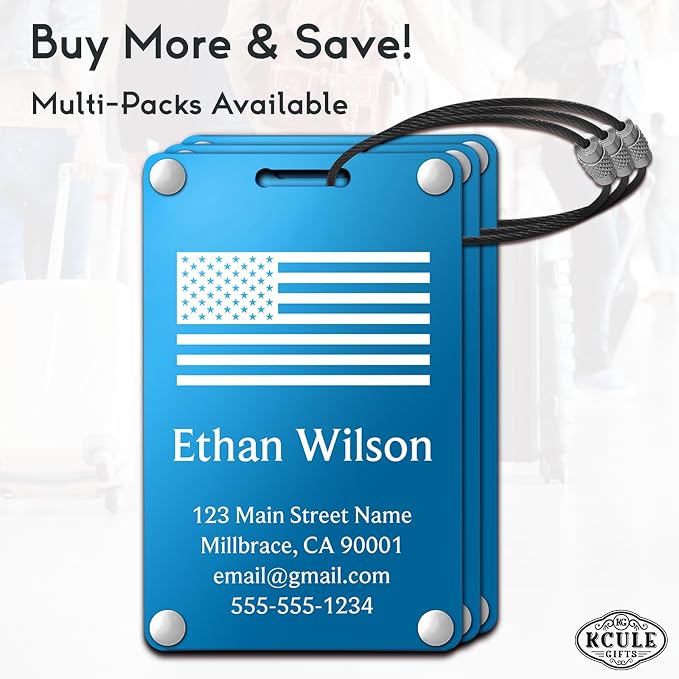 Personalized Luggage Tags: Custom Metal Luggage Tags - Image 2
