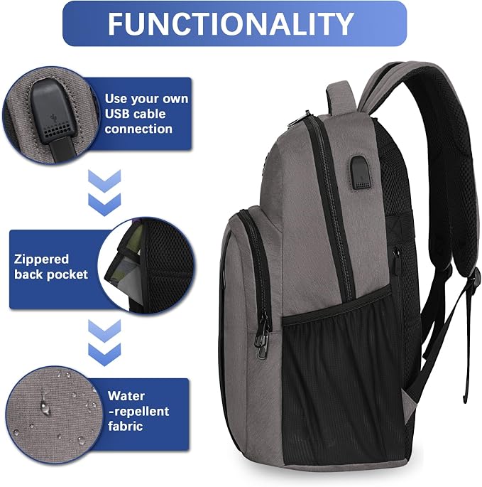 LARIPOP Extra Large Backpack, 17.3 Inch Business Laptop backpack - Image 4
