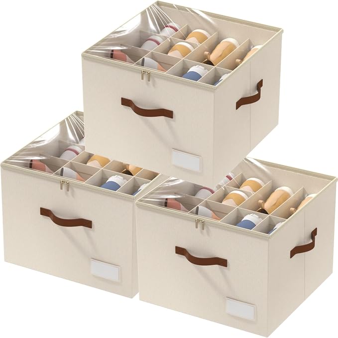 3 Pack Shoe Organizer for Closet, Foldable Shoe Storage Containers, Fits 24-48 - Image 8