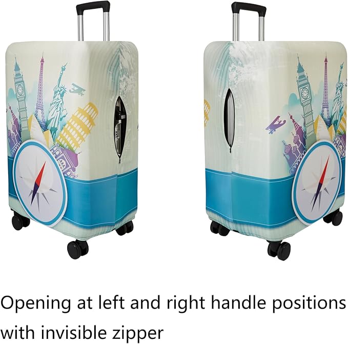 WUJIAONIAO Travel Luggage Cover Baggage Suitcase Cover Protector Skins 18-32 - Image 2