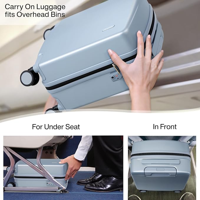Hanke 16 Inch Underseat Carry On Luggage, Airline-Approved Hard Shell Small - Image 2