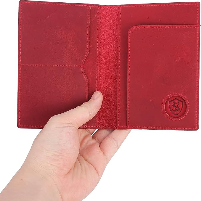 STAR VISTA Albatross Leather Travel Passport Holder, Minimalist Design - Image 7