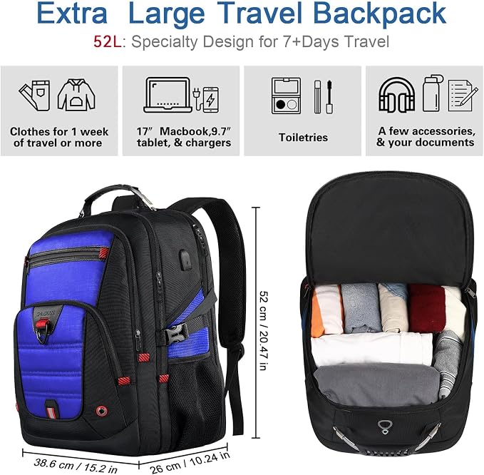 Z-MGKISS Extra Large Backpack, Travel Laptop Bag - Image 3
