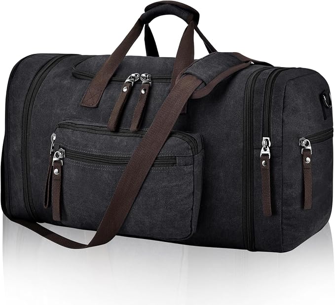 Felipe Varela Duffle Bag for Men, Canvas Expandable Duffel Bag for Travel by FelipeVarela