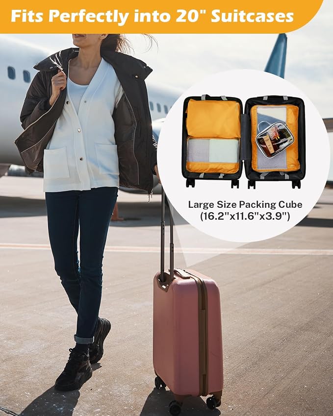 Gonex 8 Set Expandable Mesh Packing Cubes - Image 2