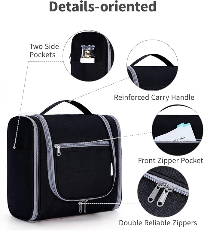Narwey Hanging Toiletry Bag for Women Travel Makeup Bag Organizer Toiletries - Image 6