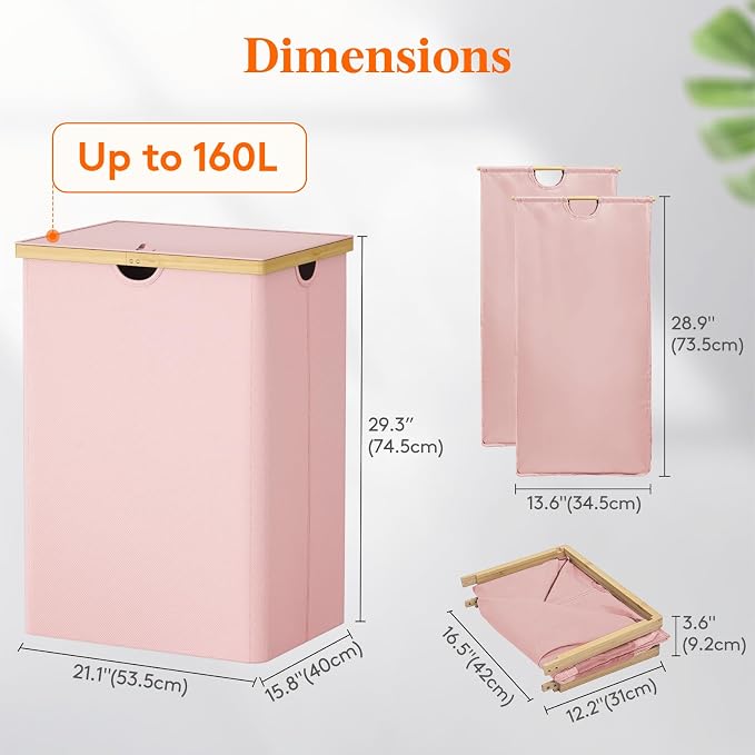 Lifewit 160L Double Laundry Hamper - Image 4