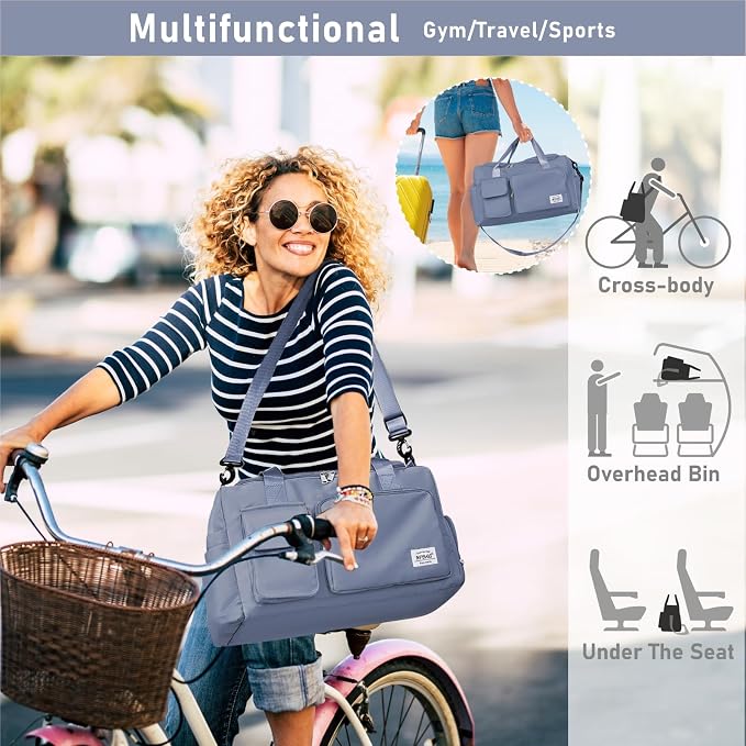 NPBAG Women Travel Duffel, Gym Workout Overnight Bag, Mommy Hospital Bag - Image 6
