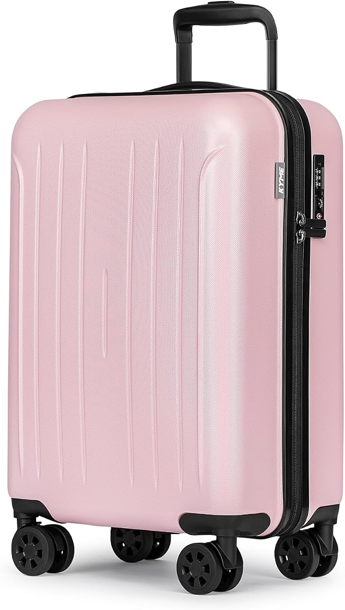 KYME Suitcase Hardshell With Double Spinner Wheels, PC+ABS TSA Lock Travel by KYME
