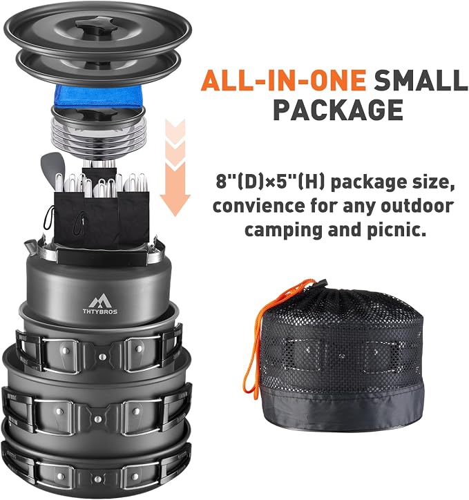 27pcs Camping Cookware Mess Kit - Image 4