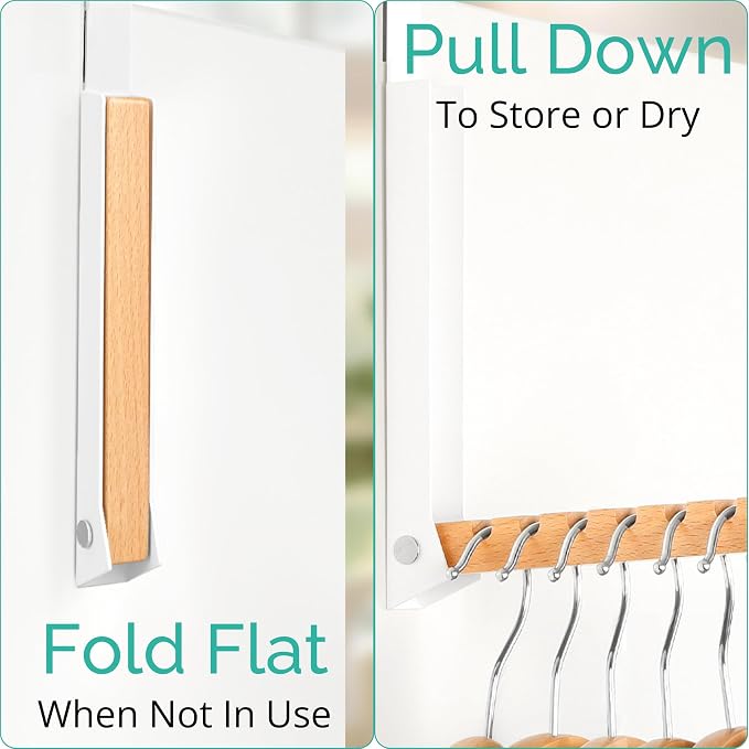 Over The Door Clothes Hanger – Portable Retractable Travel-Friendly Laundry - Image 3