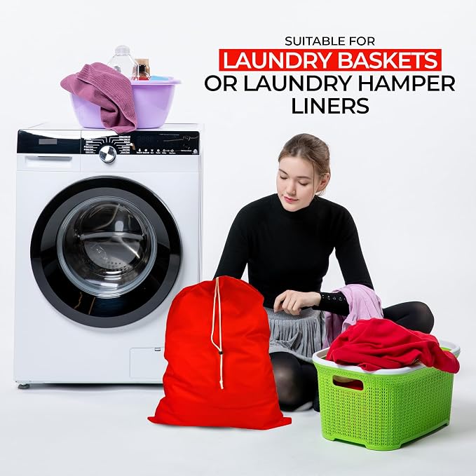 Laundry Bag with Locking Closure Drawstring – Extra Large Heavy Duty 100% Nylon - Image 3