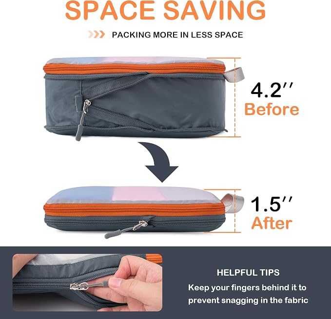 Cipway Mesh Compression Packing Cubes, Ultralight See Through Luggage Organizer - Image 3