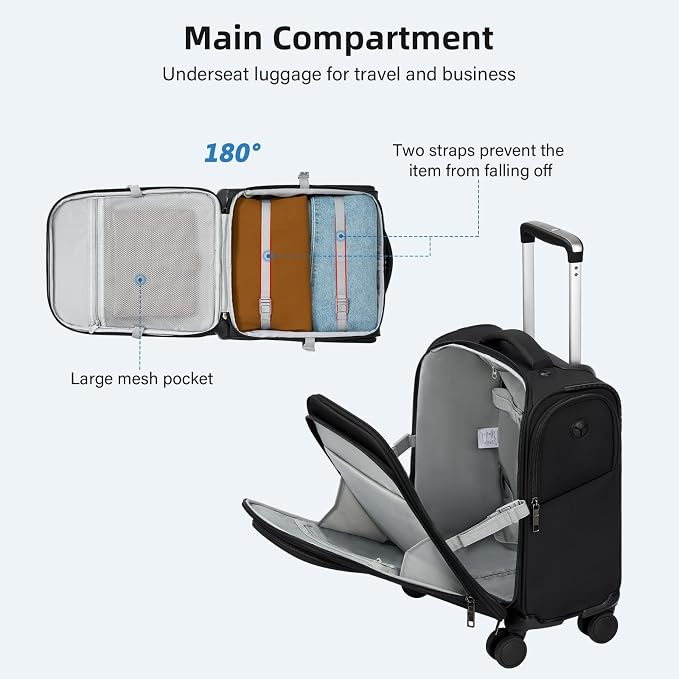 16 Inch Underseat Carry On Luggage - Image 8