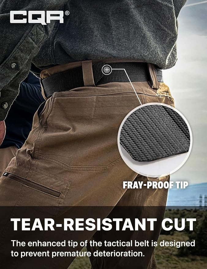 CQR Tactical Belt, Military Style Heavy Duty Belt, Webbing EDC Quick-Release - Image 4
