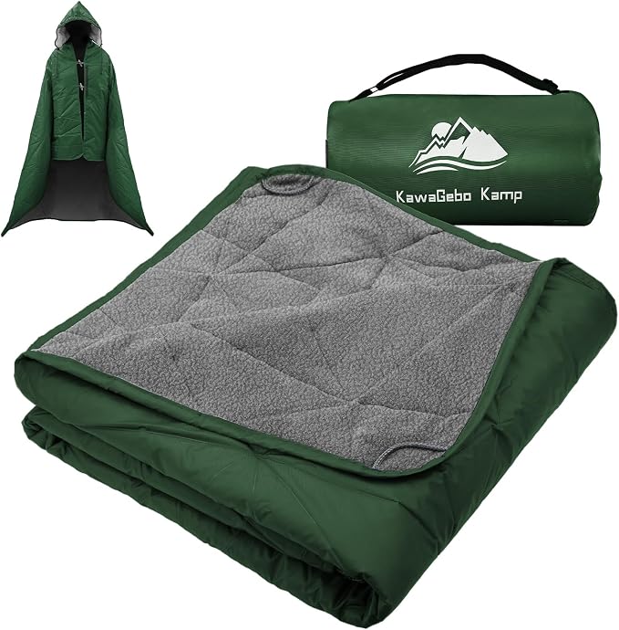 Outdoor Waterproof Blanket, Foldable Fleece Stadium Blanket by KawaGeboKamp