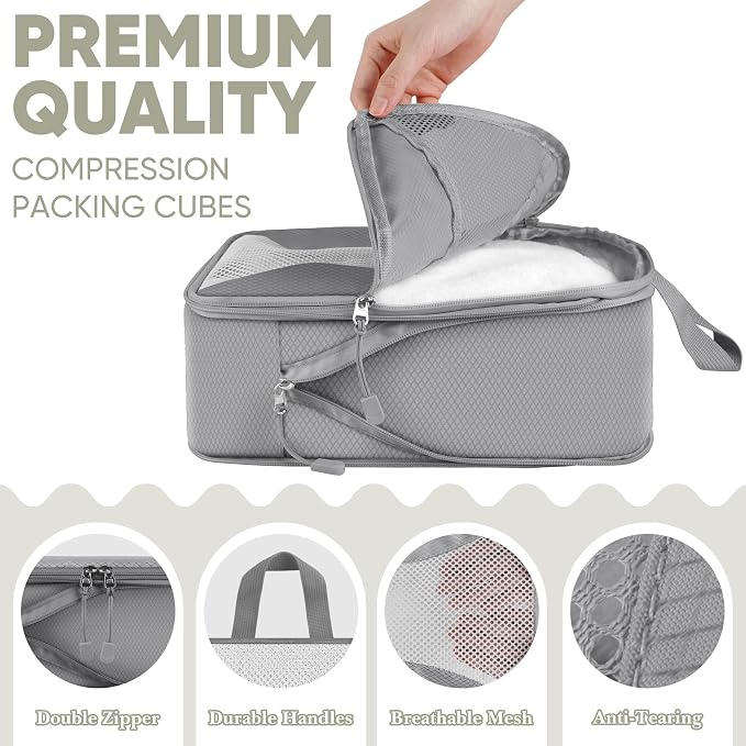 8 Set Compression Packing Cubes - Image 5
