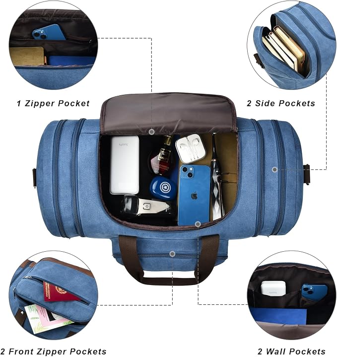 Dimayar Expandable Duffle Bag for Men, 50L Large-Capacity Weekender, - Image 5