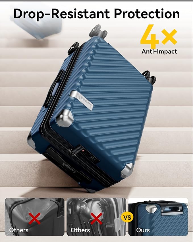 LUGGEX Luggage with Spinner Wheels, Polycarbonate Expandable Hard Shell Suitcase - Image 3
