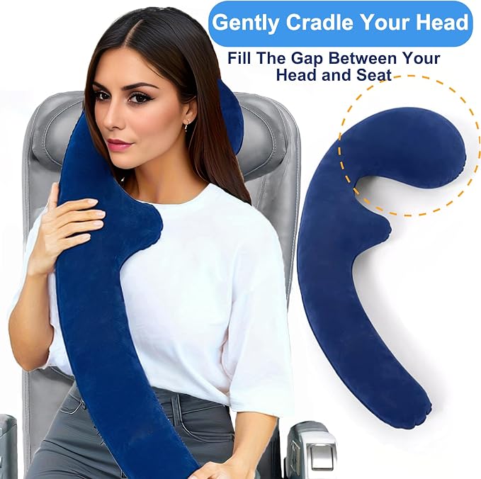 Inflatable Neck Pillow for Traveling on Plane, Inflatable Travel Pillows for - Image 2
