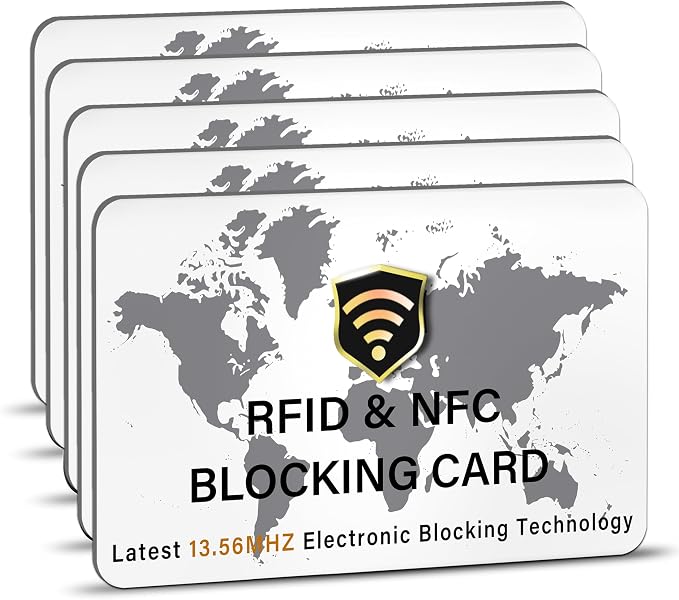 SaiTech IT 5 Pack RFID Blocking Card NFC Contactless Debit/Credit Card ATM by SaiTechIT