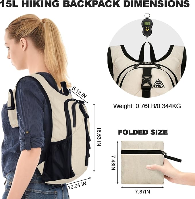 Seektop 15L Small Hiking Backpack - Image 4