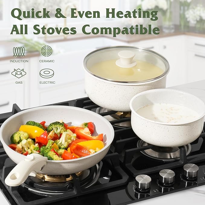 18 Pcs Pots and Pans Set Non Stick, Cookware Sets - Image 5