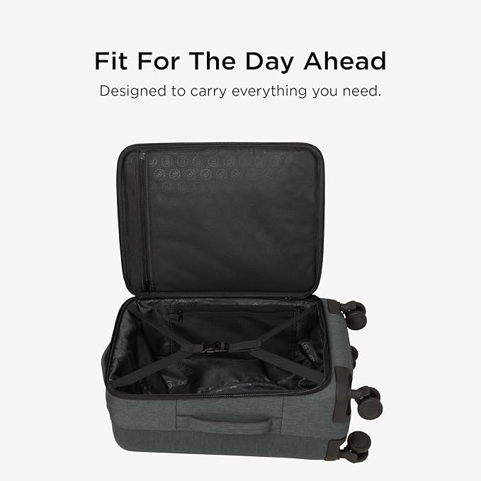 TravisMathew Quad Carry-On Spinner TMB400, Graphite Heather - Image 4