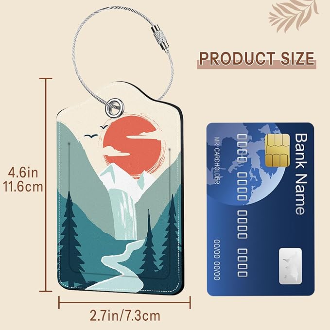 2 Pcs Mountain Sun Luggage Tags - Image 7