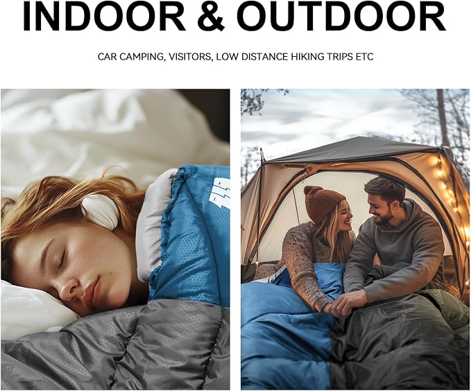 Sleeping Bags for Adults Cold Weather, Waterproof, Lightweight Sleeping Bag for - Image 7