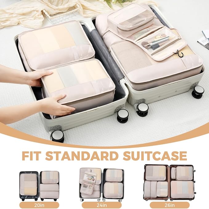 BAGAIL 9 Set Packing Cubes Luggage Packing Organizers - Image 7