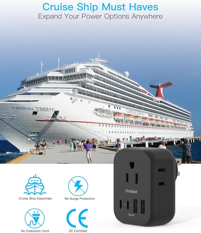 Travel Cruise Ship Essentials, Travel Plug Adapter - Image 5
