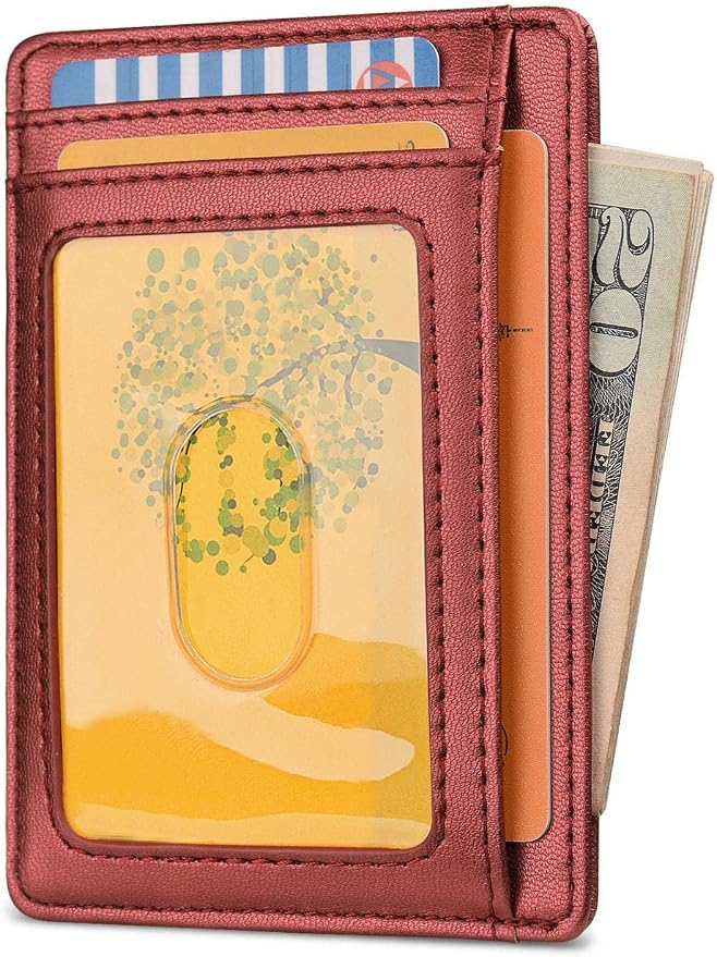 Buffway Slim Minimalist Front Pocket RFID Blocking Leather Wallets - Image 2