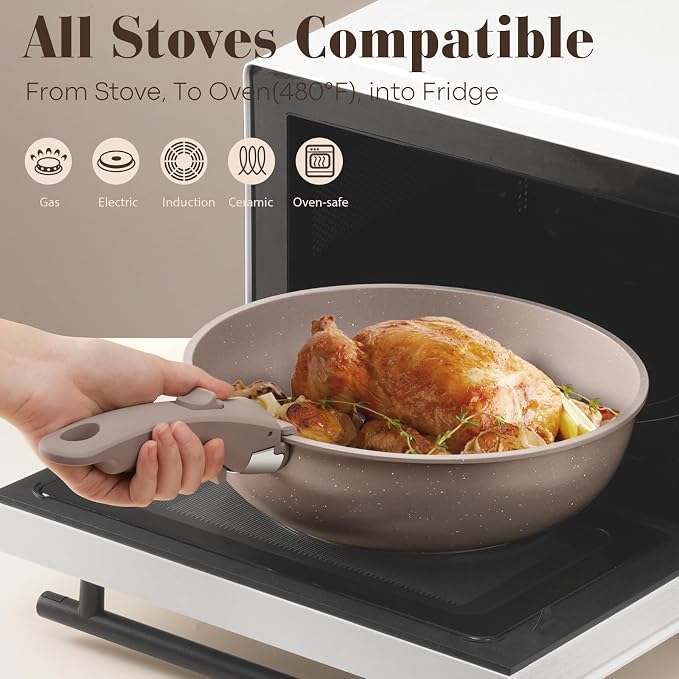 15Pcs Pots and Pans Set Non Stick, Cookware Sets - Image 4