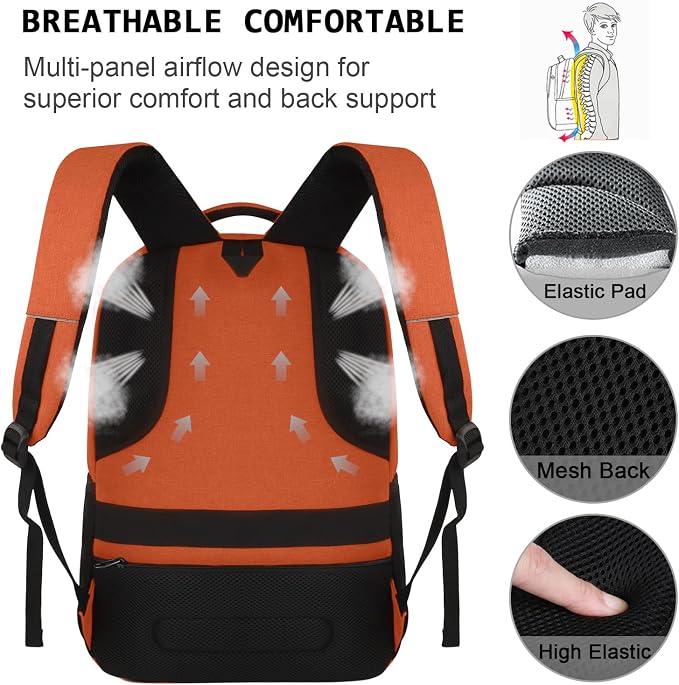 Laptop Backpack, Business Travel Anti Theft Slim Durable Laptops Backpack - Image 5