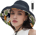 vidsel Womens Sun Hats Wide Brim Reversible Bucket Cotton Hat Packable Summer by vidsel