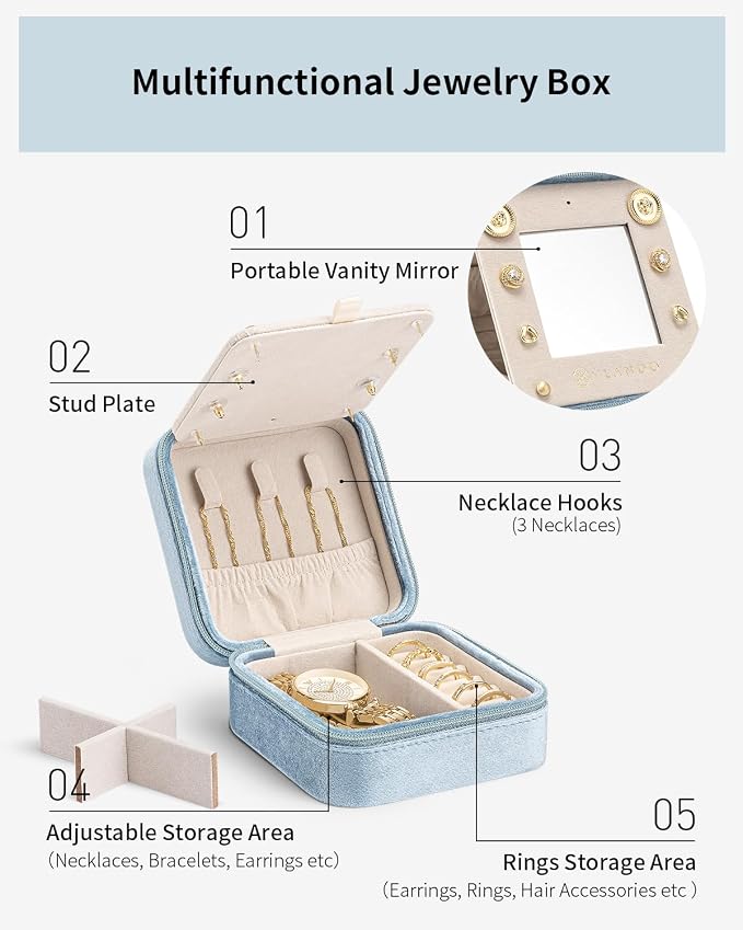 Vlando Travel Jewelry Organizer - Image 3